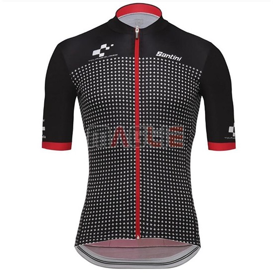 Maglia Tour de Suisse Helvetia Manica Corta 2018 Nero Rosso